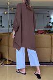Made in Italy Paulo Pillow Cotton Honeycomb Parachute Tunic Coffee Bean